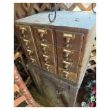 12 Drawer Oak File / Catalog Box