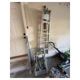 Garden Hose with Reel, Ladder, Broom & More