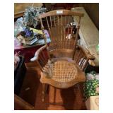 Antique Cane Bottom Rocking Chair