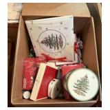 Box of Misc. Spode Christmas Items