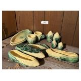 Lot of Unmarked Corn Ware Pottery