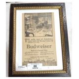1913 Budweiser Advertisement