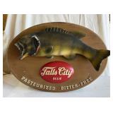 Falls City Beer Chalk Fish Plaque