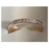 White Sapphire Anniversary Band