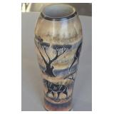 Elephant & Rhino Heavy Stone Vase