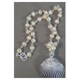 Reversible Shell with Pearl Necklace