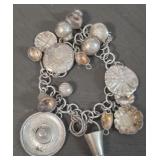 Sterling Silver Charm Bracelet with Charms