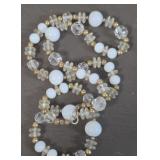 12KGF Vintage Glass & Crystal Necklace