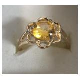 Vintage Estate Lemon Quartz Ring