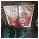 Ornate Framed Print & Vintage Velvet Placemats