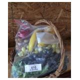 Vintage Plastic Fruit & Basket