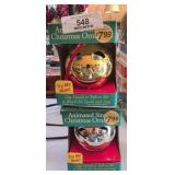 2 Animated Singing Christmas Ornaments