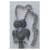 Large Vintage Owl Necklace