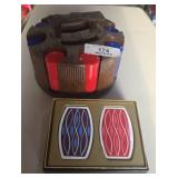 Vintage Poker Set & Playing Cards