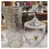 Acorn Candy Dish & Vintage Vase