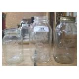 3 Collectors Fruit Jars