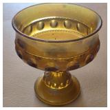 Carnival Glass Pedestal Candy Dish