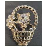 Vintage Cat Brooch