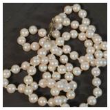 Vintage Hand Knotted Pearl Necklace