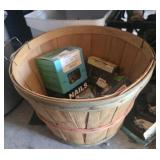 Peach Basket with Lot of Nails