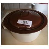 Brown Granite Pan with Lid