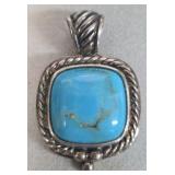 Sterling Silver Turquoise Pendant