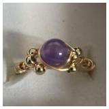 Amethyst Estate Vintage Wire Wrap Ring