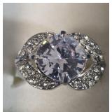 Large Vintage Pink Ice Cocktail Ring