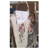 Crystal Bowl with Handle & Needlework