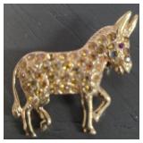 Vintage Donkey Brooch