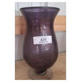 Large Purple Bubble Glass Vase
