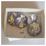 4 Collectible Elvis Presley Pin Backs