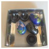 3 Very Small Cloisonne Eggs