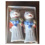 Cut Pair Pig Salt / Pepper Shakers