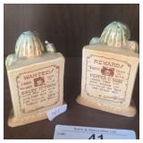 Pair of Wanted Poster & Salt / Pepper Shakers