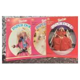 3- Golden Barbie Paper Doll Books