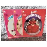 3- Golden Barbie Paper Doll Books
