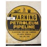 Warning Plantation Pipeline Sign