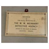 W.W. Weinhart Detective Agency Ad