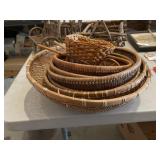 Hand Woven Baskets & Wheel Barrow