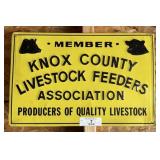 Knox County Livestock Feeders Association Sign