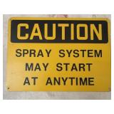 Caution Metal Sign