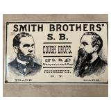 Porcelain Smith Brothers Cough Drops Sign