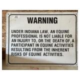 Indiana Warning Sign