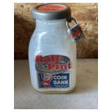 Half-Pint Milk Bottle Coin Bank
