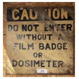 Vintage Caution Sign