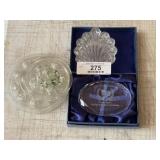 Lot of Glass Trinket Box, Glass Frogs & More