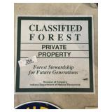 Classified Forest IN Dept. Metal Sign