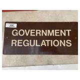 Government Regulations Metal Sign