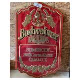 Budweiser Metal Embossed Sign